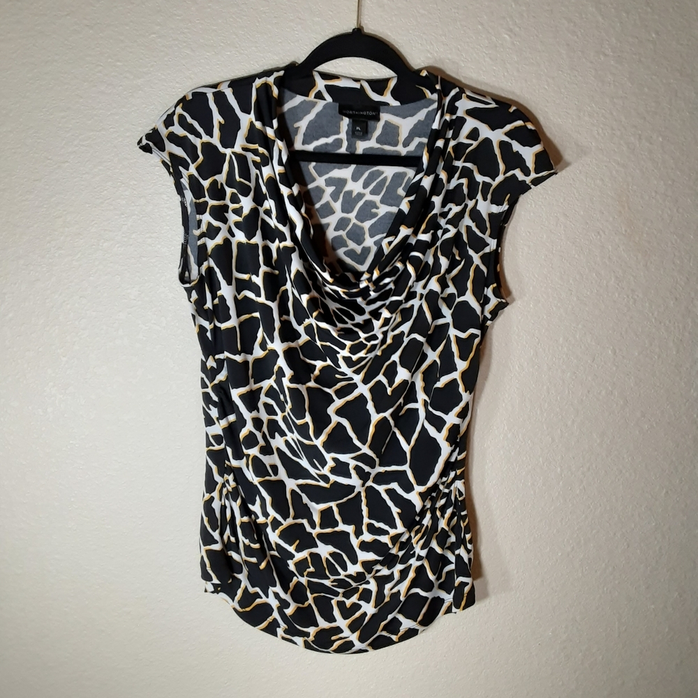 Worthington Animal Print Top Size PL